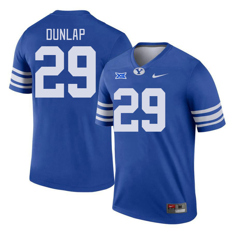 BYU Cougars #29 Jayden Dunlap Big 12 Conference College Football Jerseys Stitched Sale-Royal